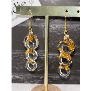 Boucles d'oreilles "Éclat Doré" - Divers modèles - Cercle graphique 1