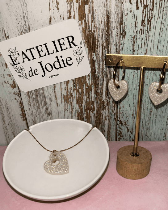 Parure "Cœur de Pêche"
