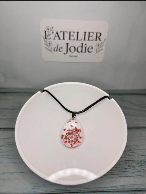 Collier Fleurs séchées - Rose
