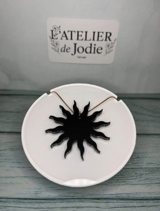 Collier « Soleil » noir - Gamme Imparfait