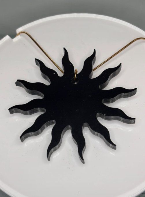 Collier « Soleil » noir - Gamme Imparfait