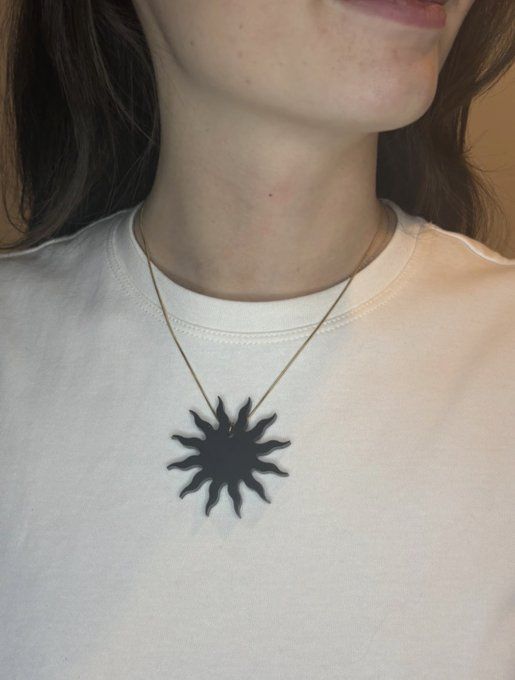 Collier « Soleil » noir - Gamme Imparfait