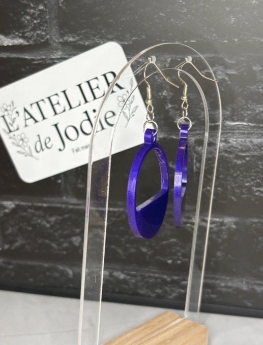BO pendantes - Gamme origamique - Bleu ciel