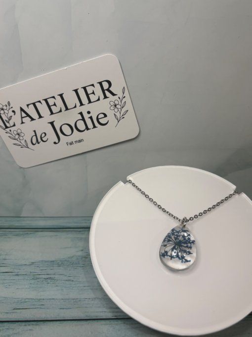 Collier Fleurs séchées - Rose