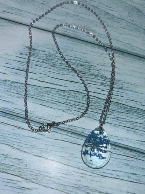 Collier Fleurs séchées - Rose