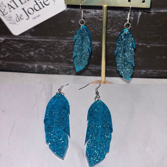 Boucles d'oreilles dorée - Ailes / Plumes