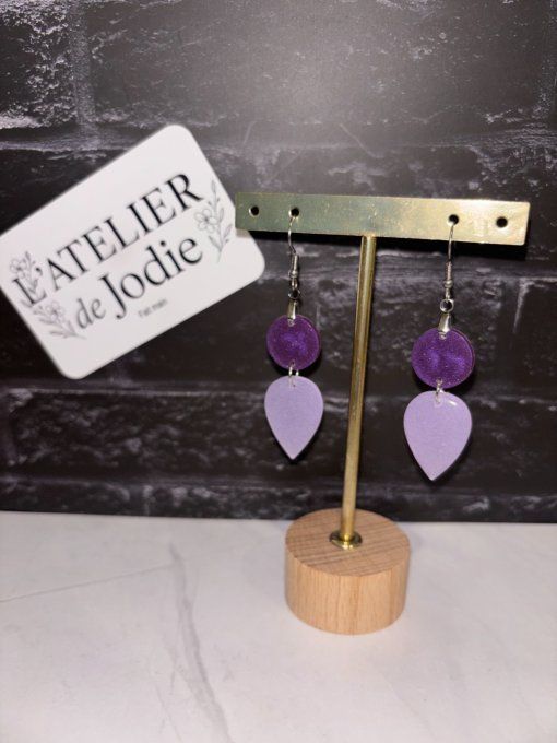 Boucles d'oreilles "Lavande"