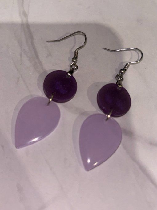 Boucles d'oreilles "Lavande"