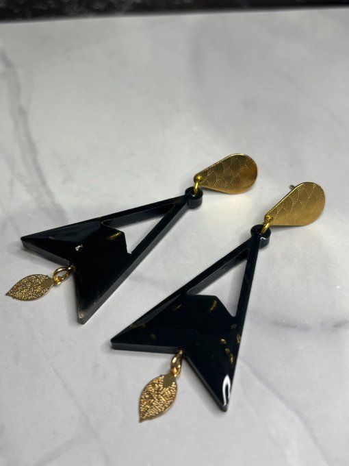Boucles d'oreilles "Ébène"