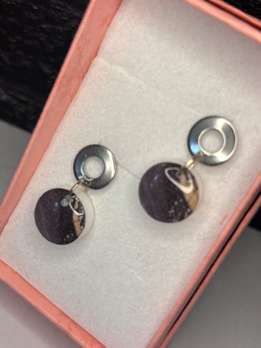Boucles d’oreilles "Minérale"