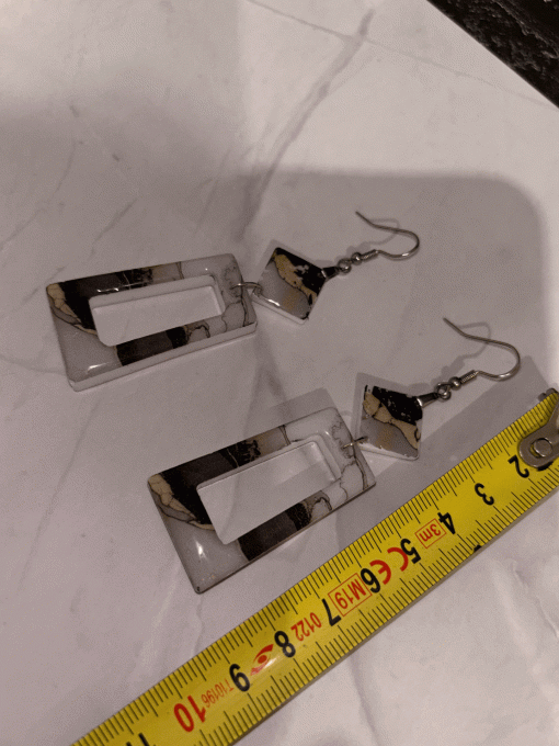 Boucles d'oreilles "Marbré"