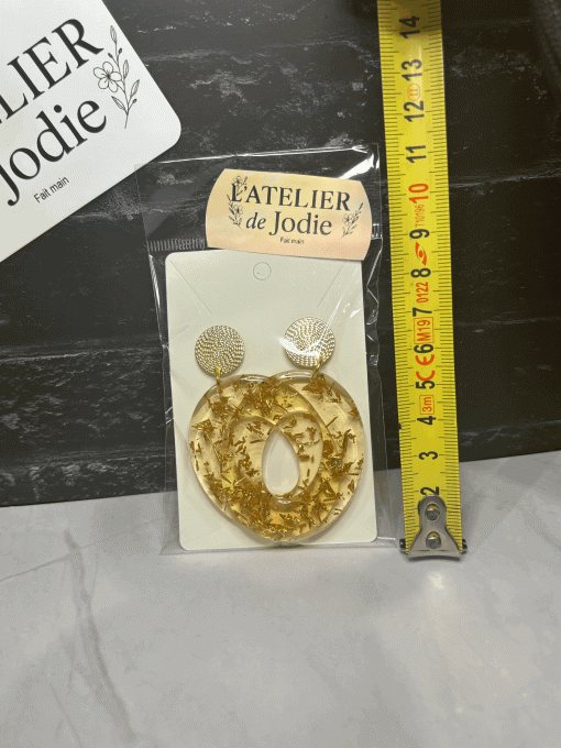 Boucles d'oreilles dorée - Ronde