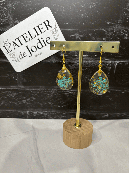 Boucles d'oreilles "Rosée d'Azur"