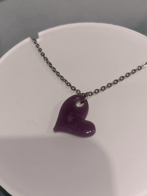 Collier "Cœur Pourpre"