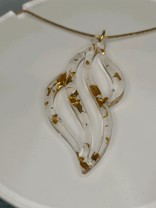 Collier Feuille dorée