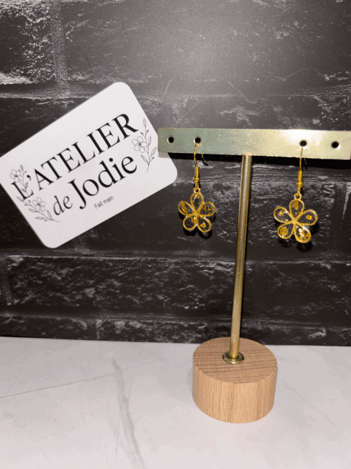 Boucles d’oreilles "Éclat doré"