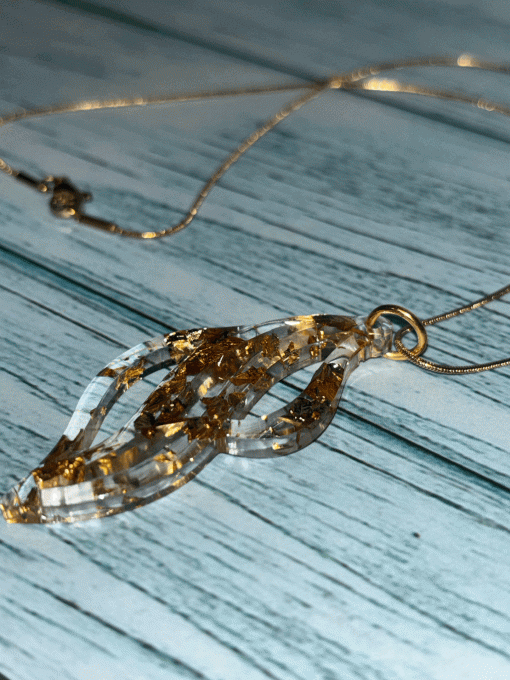 Collier Feuille dorée