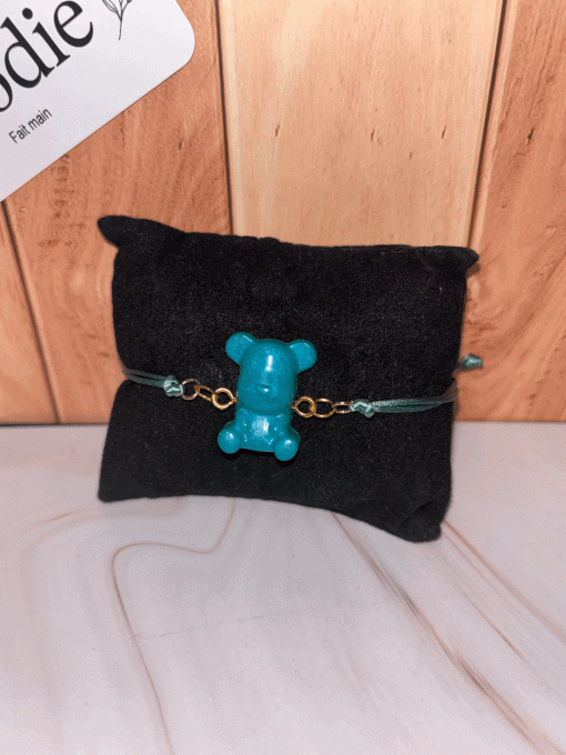 Bracelet nounours vert