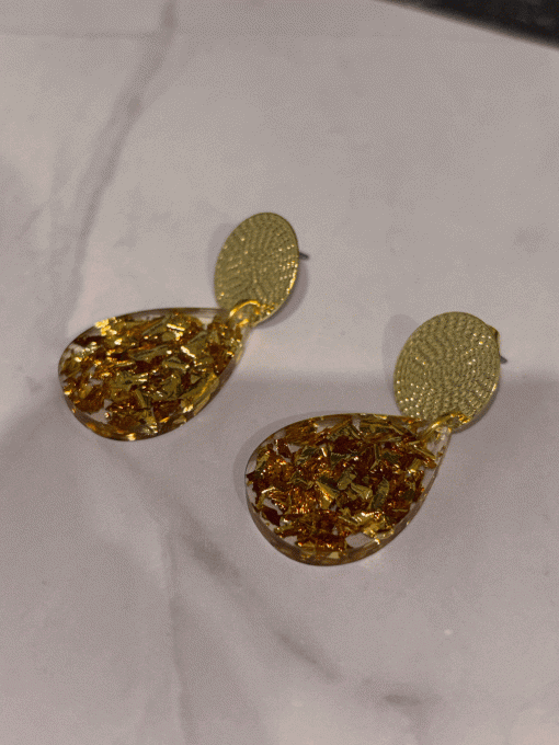 Boucles d’oreilles "Éclat doré"