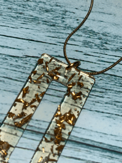 Collier Glamour - Feuille dorée