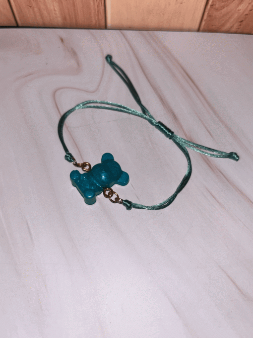 Bracelet nounours vert