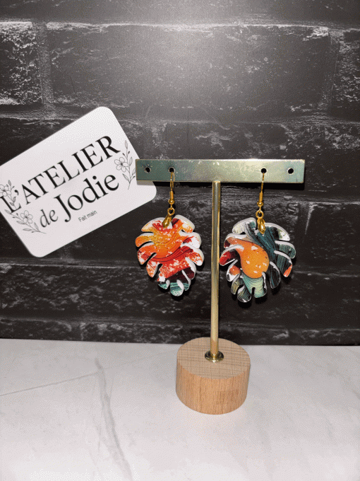 Boucles d’oreilles "Monstera"