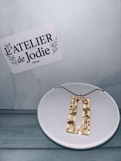 Collier Glamour - Feuille dorée