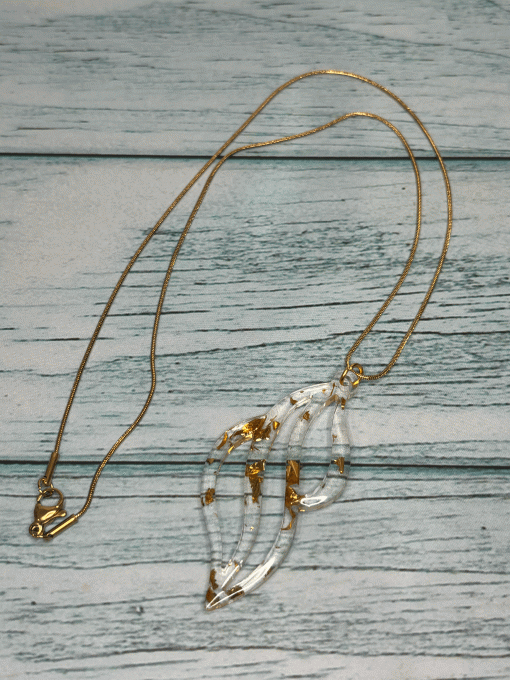 Collier Feuille dorée