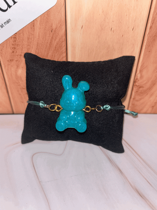 Bracelet lapin vert