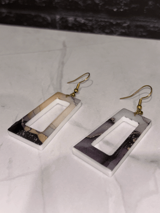 Boucles d'oreilles "Marbré"