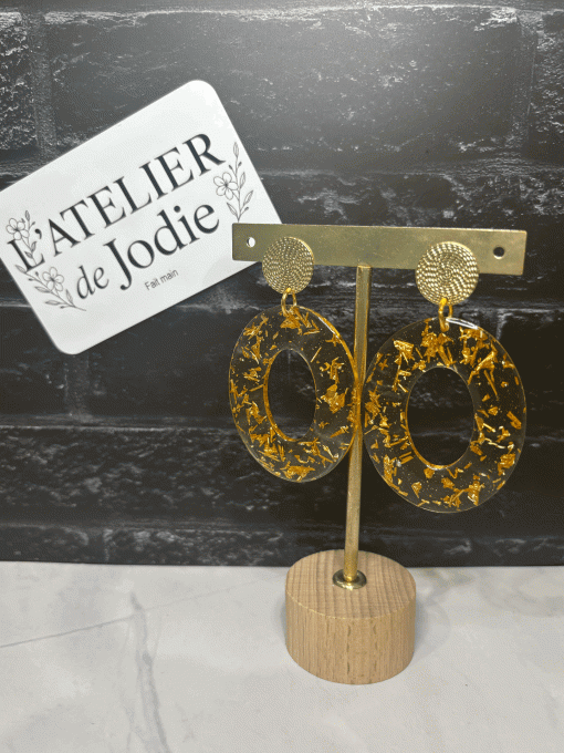 Boucles d'oreilles dorée - Ronde