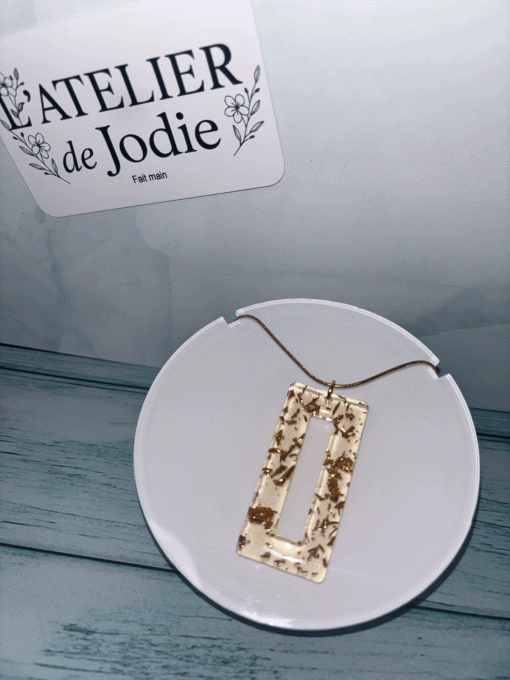 Collier Glamour - Feuille dorée