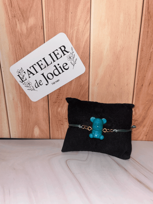 Bracelet nounours vert