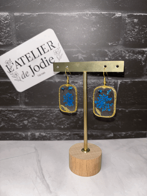 Boucles d'oreilles "Herbier Bleu"