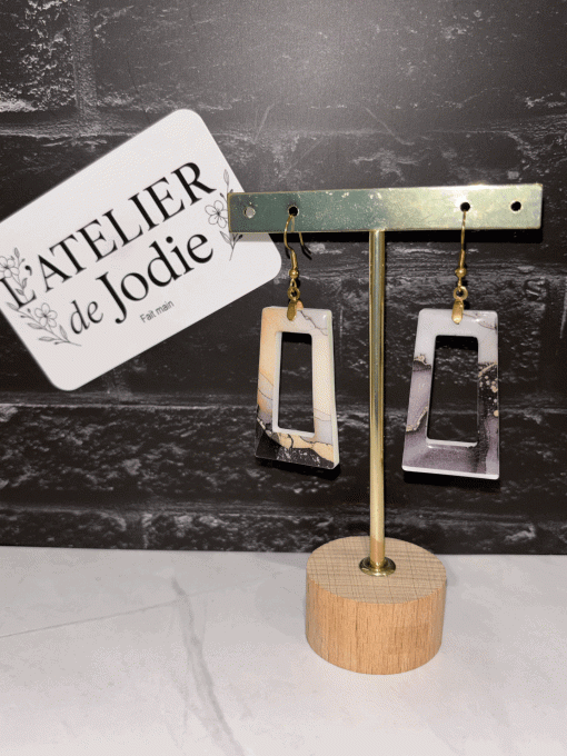 Boucles d'oreilles "Marbré"