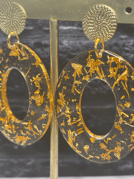 Boucles d'oreilles dorée - Ronde