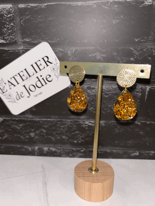 Boucles d’oreilles "Éclat doré"