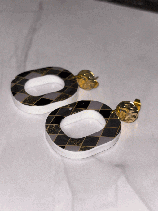 Boucles d'oreilles "Marbré"