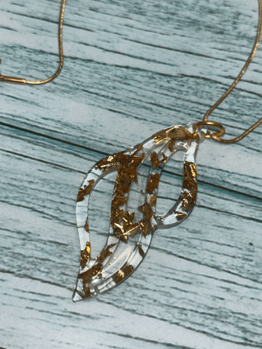 Collier Feuille dorée