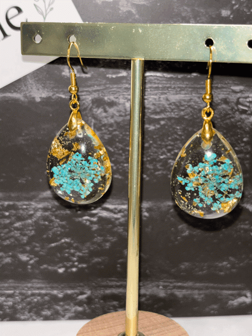 Boucles d'oreilles "Rosée d'Azur"